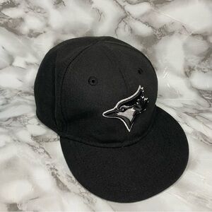 Toronto Blue Jays Hat Cap Fitted Boys 6 3/8 Black MLB Baseball New Era Kids